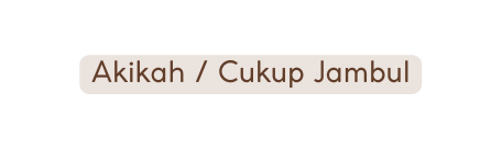 Akikah Cukup Jambul